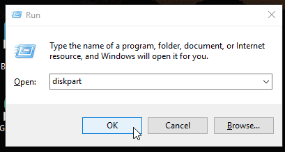 cmd diskpart