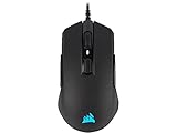 Corsair M55 RGB Pro Wired Ambidextrous Multi-Grip Gaming Mouse - 12,400 DPI Adjustable Sensor - 8 Programmable Buttons - Black