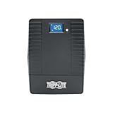 Tripp Lite 700VA UPS Battery Backup Surge Protector, Line Interactive UPS, Avr, 6 NEMA 5-15R Outlets, NEMA 5-15P Plug, 120V UPS, USB, Tower (OMNI700LCDT) Black