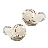 Jabra Elite 75t Earbuds – Alexa Enabled, True Wireless Earbuds with Charging Case, Gold Beige – Bluetooth Earbuds with a More Comfortable, Secure Fit, Long Battery Life and Great Sound Quality