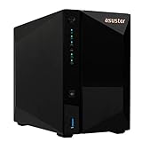 Asustor Drivestor 2 Pro AS3302T 2 Bay NAS Server - Network Storage Enclosure, Quad Core 1.4 GHz CPU, 2.5 GbE Port, 2 GB DDR4