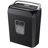 Bonsaii Paper Shredder, 5-6 Sheet Crosscut Shredder for Home Use, 3.4 Gals Wastebasket