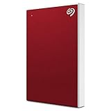Seagate 2TB Backup Plus Slim Portable External Hard Drive + 1Yr Mylio Create + 2MO Adobe CC Photography, Red (STHN2000403)