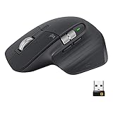Logitech MX Master 3 Advanced Wireless Mouse, Ultrafast Scrolling, Ergonomic, 4000 DPI, Customization, USB-C, Bluetooth, USB, Apple Mac, Microsoft PC Windows, Linux, iPad - Graphite