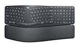 Logitech ERGO K860 Wireless Ergonomic Keyboard - Split Keyboard, Wrist Rest, Natural Typing, Stain-Resistant Fabric, Bluetooth and USB Connectivity, Compatible with Windows/Mac, Black