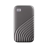 Western Digital 1TB My Passport SSD Portable External Solid State Drive, Gray, Sturdy and Blazing Fast, Password Protection with Hardware Encryption - WDBAGF0010BGY-WESN