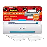 Scotch PRO TL906 Thermal Laminator, 1 Laminating Machine, White/Blue, Laminate Recipe Cards, Photos and Documents, for Home, Office or School Supplies, 9 in.