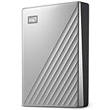 WD 4TB My Passport Ultra, Silver, Portable External Hard Drive, backup software with defense against ransomware, and password protection, USB-C and USB 3.1 - WDBFTM0040BSL-WESN
