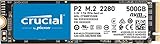Crucial P2 500GB 3D NAND NVMe PCIe M.2 SSD Up to 2400MB/s - CT500P2SSD8