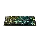 ROCCAT Vulcan TKL Pro Tenkeyless Linear Optical Titan Switch PC Gaming Keyboard with Per-key AIMO RGB Lighting, Anodized Aluminum Top Plate, and Detachable USB-C Cable, Black