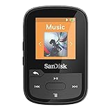 SanDisk 16GB Clip Sport Plus MP3 Player, Black - Bluetooth, LCD Screen, FM Radio - SDMX28-016G-G46K