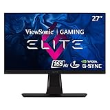 ViewSonic ELITE XG270QG 27 Inch 1440p 1ms 165Hz Gaming Monitor with GSYNC, IPS Nano Color, Elite Design Enhancements and Advanced Ergonomics for Esports