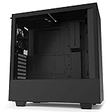 NZXT H510 - CA-H510B-B1 - Compact ATX Mid-Tower PC Gaming Case - Front I/O USB Type-C Port - Tempered Glass Side Panel - Cable Management System - Water-Cooling Ready - Black, Non i-Series