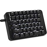 Koolertron Cherry MX Blue Programmable Gaming Keypad, Mechanical Gaming Keyboard with 43 Programmable Keys, Single-Handed Keypad Macro Setting, Backlit Can Be Turned Off