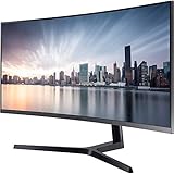 SAMSUNG Business CH890 Series 34 inch WQHD 3440x1440 Ultrawide Curved Desktop Monitor for Business, 100 Hz, USB-C, HDMI, DP, 3 Year Warranty (LC34H890WGNXGO), Black/Titanium
