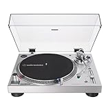 Audio-Technica AT-LP120XUSB-SV Direct-Drive Turntable (Analog & USB), Fully Manual, Hi-Fi, 3 Speed, Convert Vinyl to Digital, Anti-Skate and Variable Pitch Control, Silver
