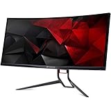 Acer Predator Gaming X34 Pbmiphzx Curved 34' UltraWide QHD Monitor with NVIDIA G-SYNC Technology (Display Port & HDMI Port),Black