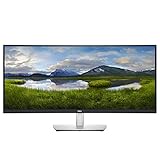 Dell 34 Inch Ultrawide , WQHD (Wide Quad High Definition), Curved USB-C Monitor (P3421W), 3440 x 1440 at 60Hz, 3800R Curvature, 1.07 Billion Colors, Adjustable, Black