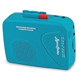 ByronStatics Cassette Players Recorders Portable FM AM Radio Walkman Tape Player Built in Mic External Speakers Manual Record VAS Automatic Stop System 2AA Battery Or USB Power Supply Headphone