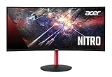 Acer Nitro XZ342CK Pbmiiphx 34' 1500R Curved WQHD (3440 x 1440) VA Gaming Monitor with AMD Radeon Freesync, VESA Certified DisplayHDR400, 95% sRGB, 144Hz, 1ms VRB (Display Port & 2 x HDMI 2.0 Ports)