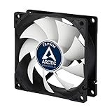 ARCTIC F8 PWM - 80 mm PWM Case Fan, PWM-Signal regulates Fan Speed, Very quiet motor, Computer, Fan Speed: 300-2000 RPM - Black/White
