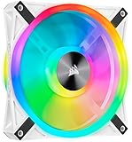 Corsair QL Series, iCUE QL140 RGB, 140mm RGB LED PWM White Fan, Single Fan