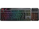 ASUS ROG Claymore II Wireless Modular Gaming Mechanical Keyboard (ROG RX Switches, detachable numpad & wrist rest for TKL 80%/100%, Aura Sync, media controls, fast charge, USB 2.0 Passthrough)-Black