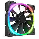 NZXT AER RGB 2 - HF-28140-B1 - 140mm - Advanced Lighting Customizations - Winglet Tips - Fluid Dynamic Bearing - LED RGB PWM Fan for Hue 2 - Single (HUE2 Lighting Controller Not Included)
