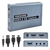 Capture Card, 1080P HD Streaming Video Capture Card: 1080P 60FPS HD for Streaming Video Recording for PS5, PS4/Pro, Xbox One, Nintendo Switch, Works with PC and Mac