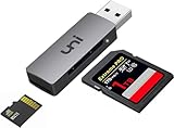 uni SD Card Reader, USB 3.0 SD Card Adapter High-Speed Micro SD Memory Card Reader Support SD/Micro SD/TF/SDHC/SDXC/MMC/UHS-I Card Compatible with Mac, Win, Linux, PC, Laptop, Chromebook, Camera