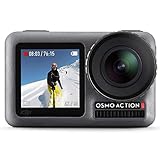 DJI Osmo Action - 4K Action Cam 12MP Digital Camera with 2 Displays 36ft Underwater Waterproof WiFi HDR Video 145° Angle, Black