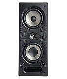 Polk Audio 265-RT 3-Way in-Wall Speaker - The Vanishing Series | Easily Fits in Ceiling/Wall | High-Performance Audio - Use in Front, Rear or as Surrounds | with Power Port & Paintable Grille - Black