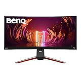 BenQ MOBIUZ EX3415R Curved Gaming Monitor 34' 2K 1440p 144Hz 1ms w/Remote | IPS | HDRi | DCI-P3 | 1900R | Color Optimizer | Freesync Premium Pro | Height, Swivel & Tilt | 2.1ch w/ 5w sub | USB Hub