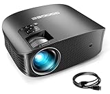 GooDee Projector, 2023 Dolby Native 1080P Video Projector, 15000L Outdoor Movie Projector, 230' Supported Home Projector, Compatible with Fire TV Stick, PS4, HDMI, VGA, AV and USB, Black (YG600)