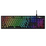 HyperX Alloy Origins - Mechanical Gaming Keyboard, Software-Controlled Light & Macro Customization, Compact Form Factor, RGB LED Backlit - Linear HyperX Red Switch (Black)