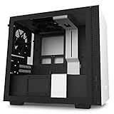 NZXT H210 - CA-H210B-W1 - Mini-ITX PC Gaming Case - Front I/O USB Type-C Port - Tempered Glass Side Panel - Cable Management System - Water-Cooling Ready - Radiator Bracket - White/Black