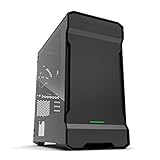 Phanteks (PH-ES314ETG_BK) EVOLV mATX Tempered Glass Edition Aluminum Exterior RGB LED Illumination Micro Tower Case, Satin Black