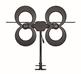 Antennas Direct ClearStream 4MAX Indoor Outdoor TV Antenna, UHF VHF, Multi-Directional, 70+ Mile Range, 4K 8K UHD, NEXTGEN TV – w/ 20-inch Mast (Black)