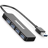 4-Port USB Hub 3.0, YaimhSound USB Splitter for Laptop, Keyboard and Mouse Adapter for Dell, Asus, HP, MacBook, Surface Pro, Acer, Ps4, Xbox, Flash Drive, SSD, Printer, Camera