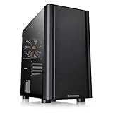 Thermaltake V150 Tempered Glass micro-ATX Mini Tower Gaming Computer Case with One 120mm Rear Fan Pre-Installed CA-1R1-00S1WN-00
