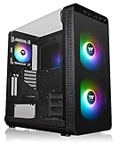Thermaltake View 37 Motherboard Sync ARGB E-ATX Mid Tower Gaming Computer Case with 3 ARGB 5V Motherboard Sync RGB Fans Pre-Installed CA-1J7-00M1WN-04, Black
