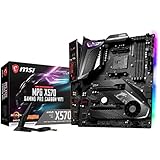 MSI MPG X570 GAMING PRO CARBON WIFI Motherboard (AMD AM4, DDR4, PCIe 4.0, SATA 6Gb/s, M.2, USB 3.2 Gen 2, AX Wi-Fi 6, HDMI, ATX)