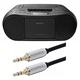 Sony Cfds70-Blk CD/MP3 Cassette Boombox Home Audio Radio, Black, with AUX