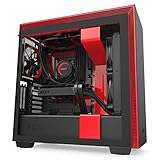 NZXT H710i - CA-H710 i-BR - ATX Mid Tower PC Gaming Case - Front I/O USB Type-C Port - Quick-Release Tempered Glass Side Panel - Vertical GPU Mount - Integrated RGB Lighting - Black/Red