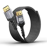 JSAUX DisplayPort Cable 1.4 10ft, 8K DP Cable | 8K@60Hz, 4K@144Hz, 2K@240Hz 2K@165Hz | HBR3, 32.4Gbps, HDR10, FreeSync, G-Sync for Gaming Monitor Graphics 3090 4090 PC -Grey