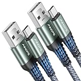 AINOPE Micro USB Cable for Kindle [2Pack,6.6FT], Unbreakable USB Micro Cable Kindle Charger Cord Replacement, Nylon Micro USB Charger Fit for Samsung Galaxy S6,J7 Edge Note 5, Kindle, Android Charger