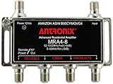 Amplifier, Cable TV RF Broadband 8dB Gain Four Output 5-1002Mhz w/ Power Adapter
