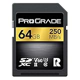 Prograde Digital SD UHS-II 64GB Card V60 –Up to 130MB/s Write Speed and 250 MB/s Read Speed | for Professional Vloggers, Filmmakers, Photographers & Content Curators
