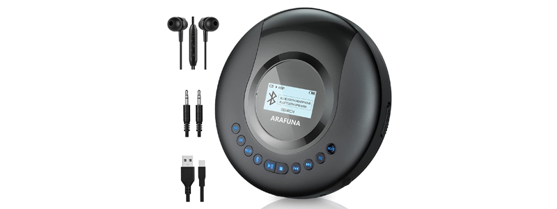 Arafuna Portable Bluetooth CD Player