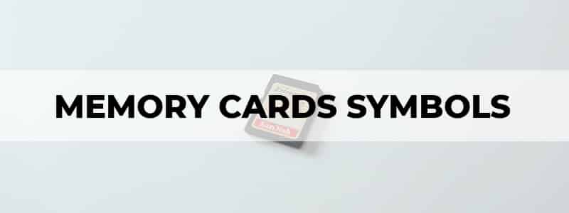 memory cards symbols
